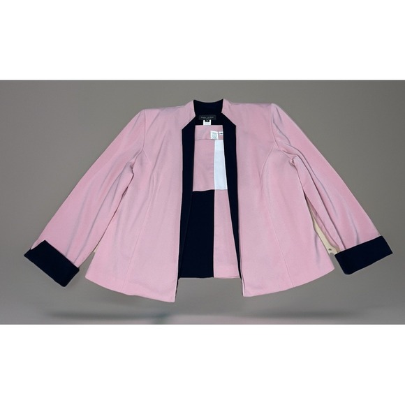 Miss Dorby Vintage Size 16 Pink Blazer And Tank Set Shoulder Pads Cuffed Sleeve - Picture 2 of 8